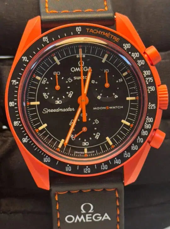 Omega Swatch Collection Mission On Earth Lava! – LH Watch Trade
