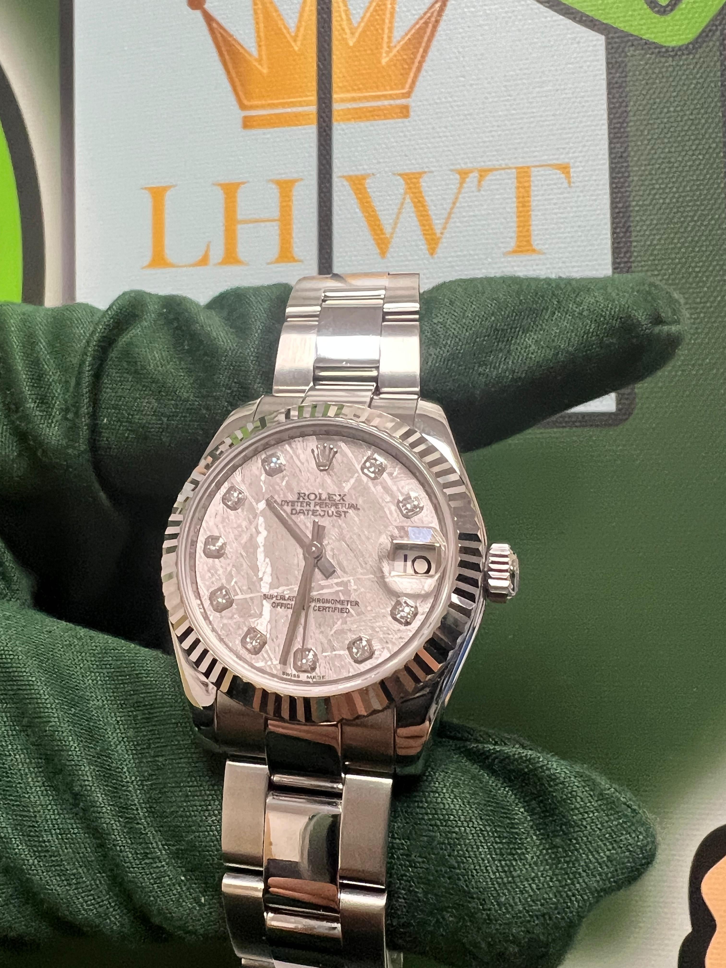 !RARE! Rolex 178274 Factory Meteorite Diamond Dial Box & Papers 31mm Oyster