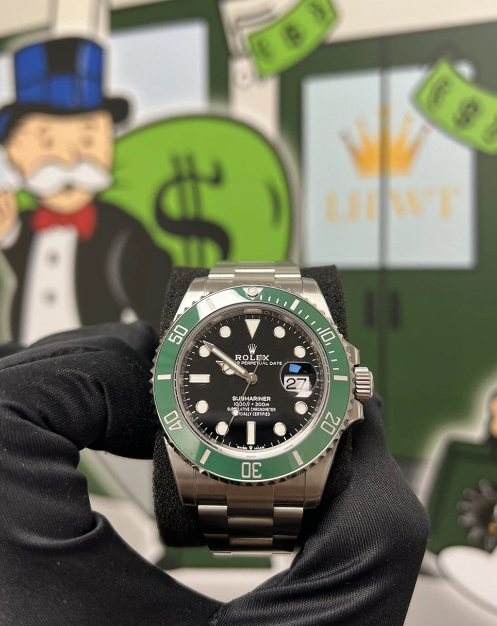Rolex Submariner Men's Black Green Watch - 126610LV - Starbucks Ceramic Mark 2