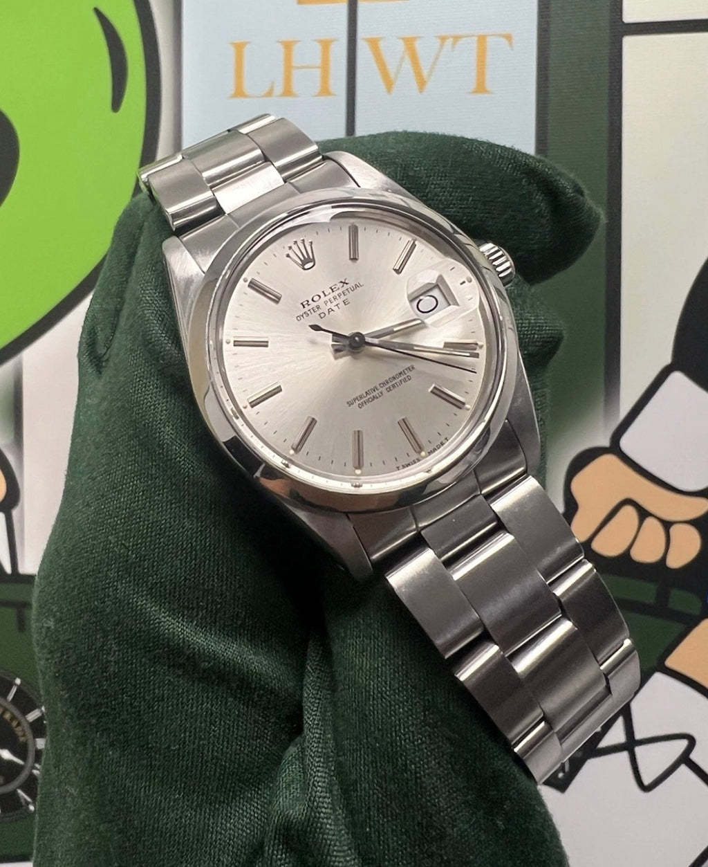 rolex oyster perpetual date 15000 Silver Dial 34mm