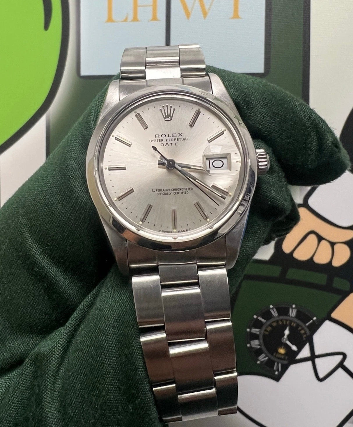 rolex oyster perpetual date 15000 Silver Dial 34mm