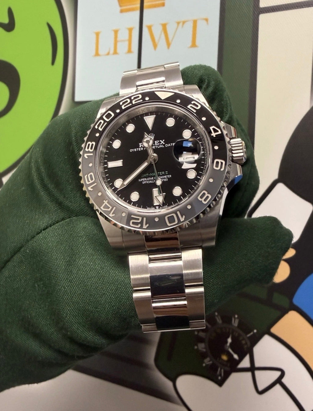 Rolex GMT-Master ii 126710GRNR Bruce Wayne 2025 Oyster Bracelet LH Watch Trade