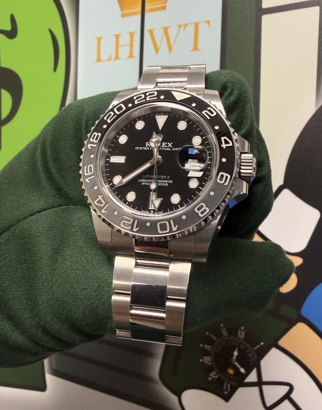 Rolex GMT-Master ii 126710GRNR Bruce Wayne 2025 Oyster Bracelet LH Watch Trade