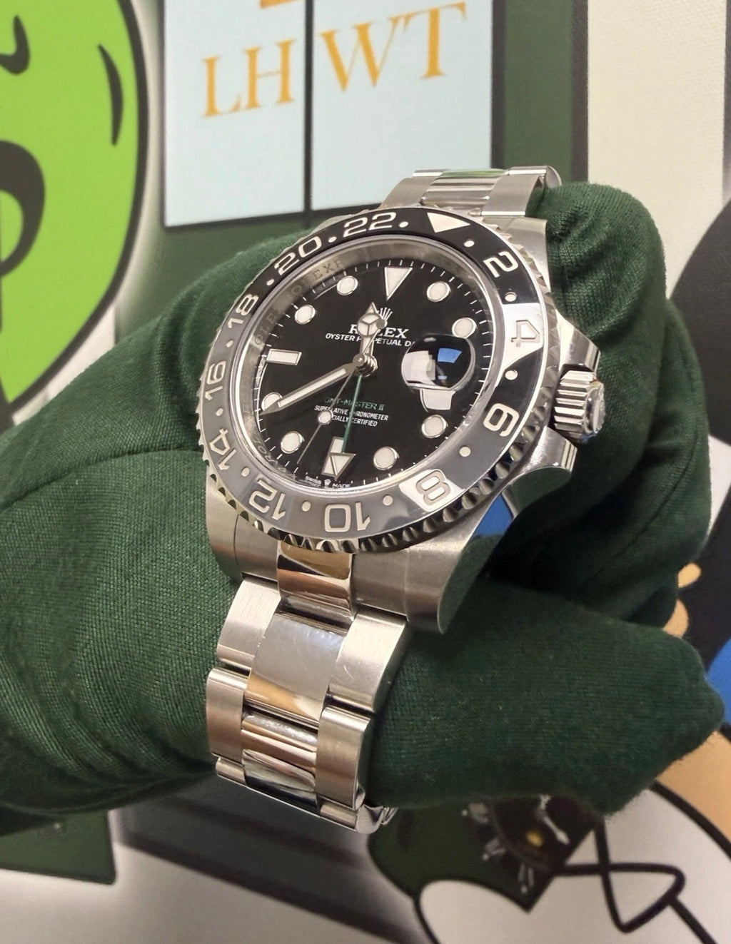 Rolex GMT-Master ii 126710GRNR Bruce Wayne 2025 Oyster Bracelet LH Watch Trade
