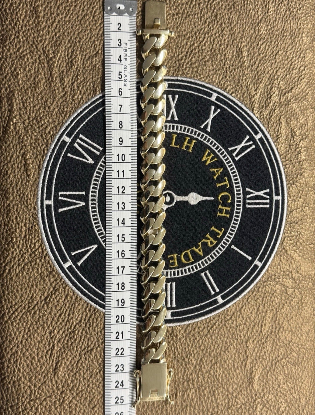 9ct Solid Gold Cuban HEAVY Bracelet 24cm - LH Watch Trade