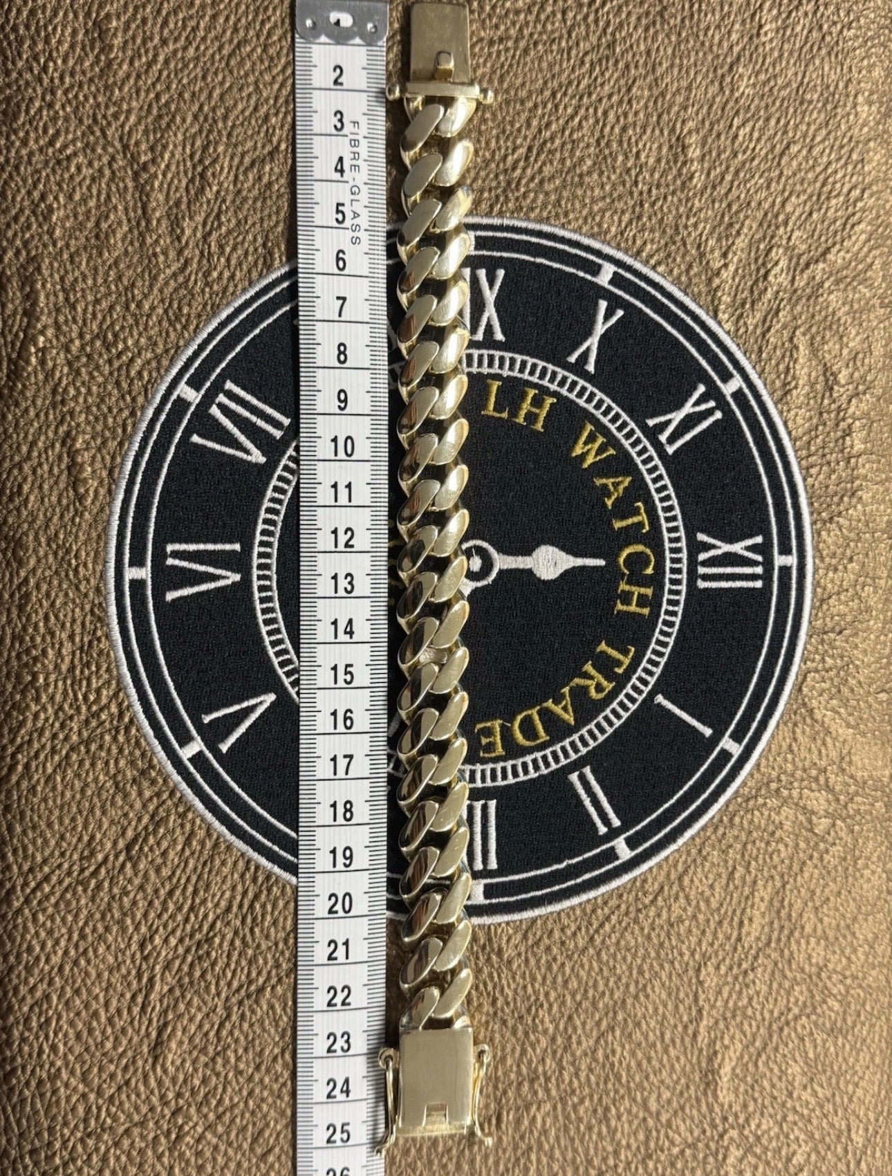 9ct Solid Gold Cuban HEAVY Bracelet 24cm - LH Watch Trade