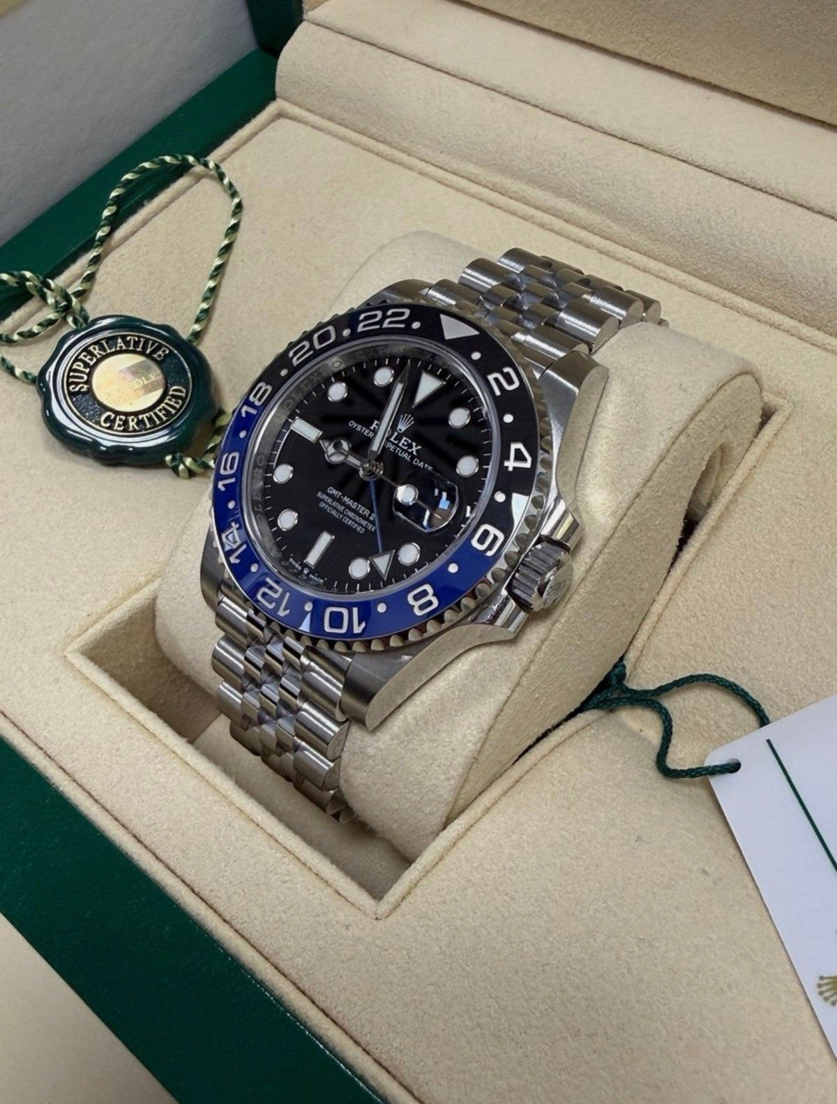 Rolex GMT-Master II Batgirl Black Watch Jubilee Bracelet 126710BLNR Unworn