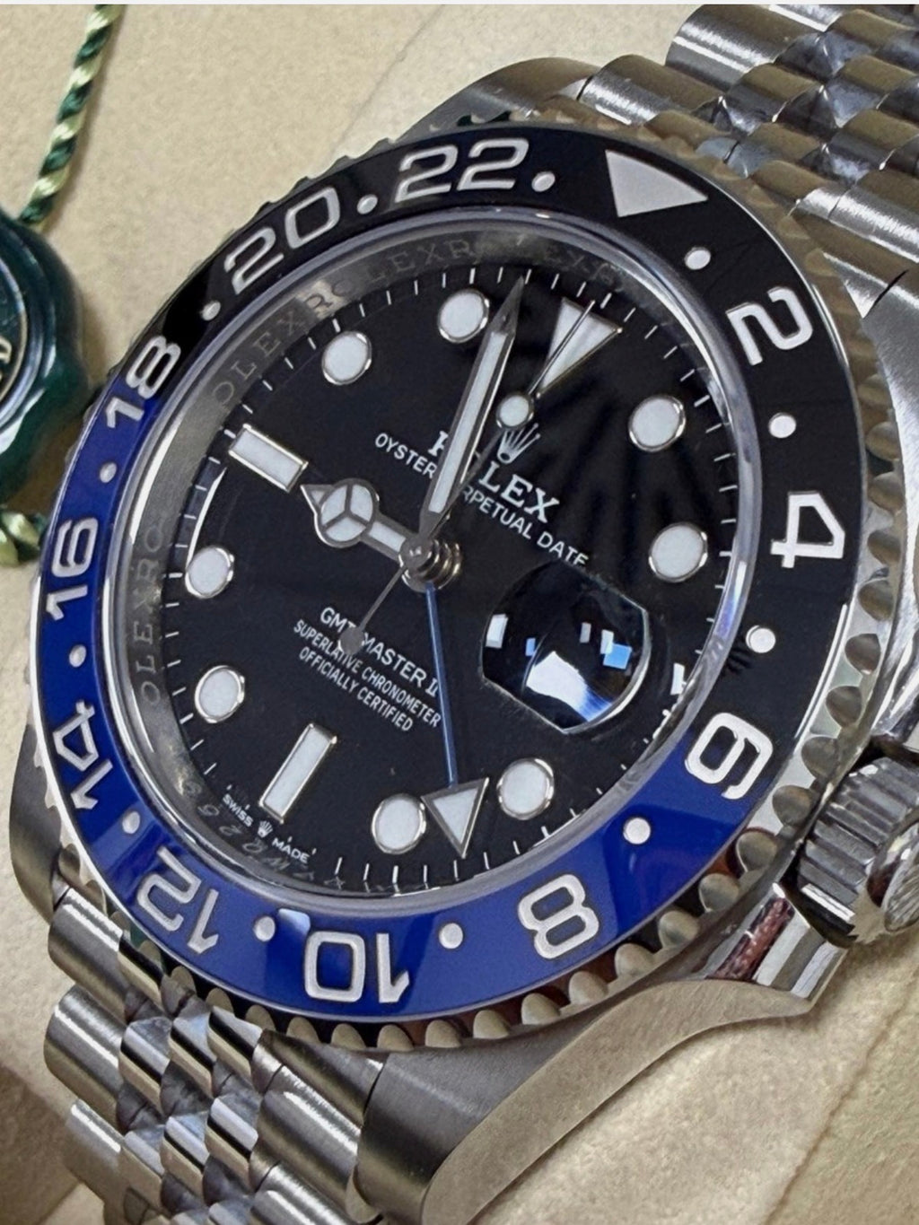 Rolex GMT-Master II Batgirl Black Watch Jubilee Bracelet 126710BLNR Unworn