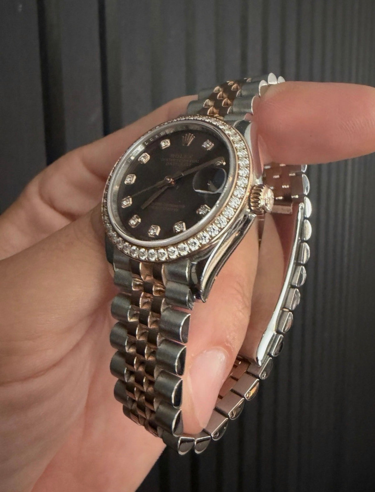 Rolex Datejust Chocolate Diamond Dial 278381RBR Factory Diamond Bezel 31mm B&P