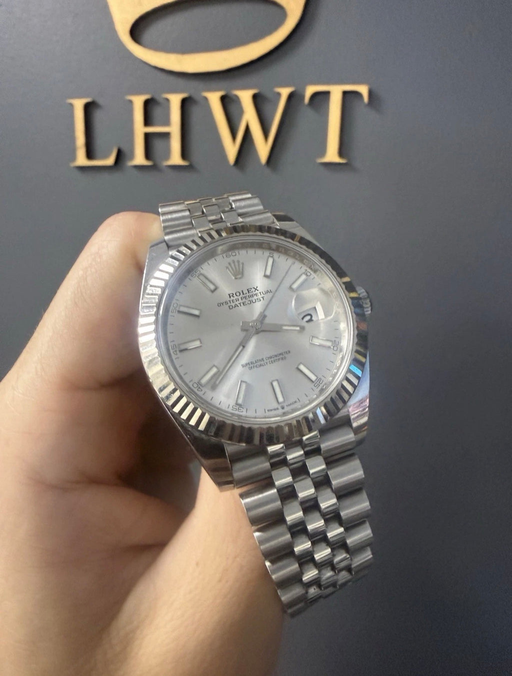 Rolex Datejust 41mm Full Set 126334, silver baton dial, jubilee bracelet, 2023