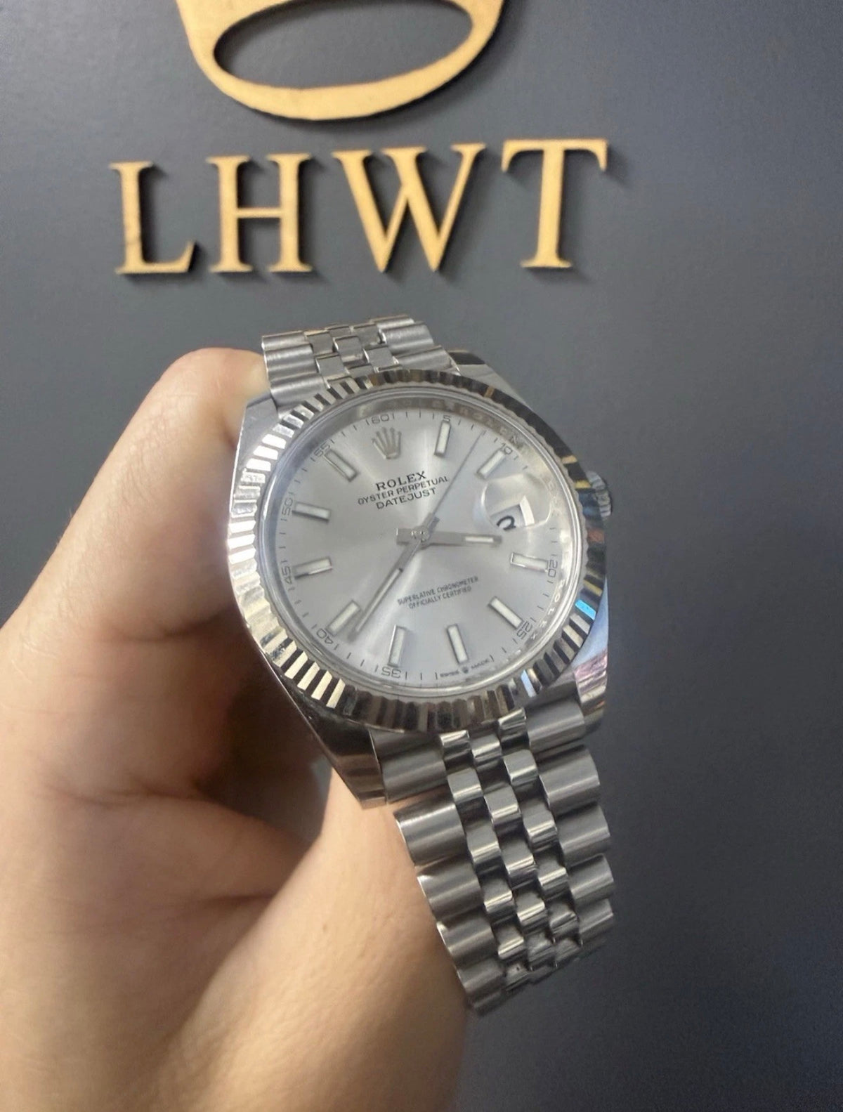 Rolex Datejust 41mm Full Set 126334, silver baton dial, jubilee bracelet, 2023