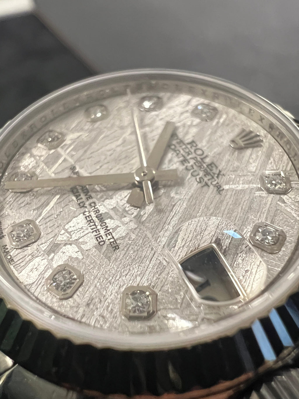 !RARE! Rolex 178274 Factory Meteorite Diamond Dial Box & Papers 31mm Oyster
