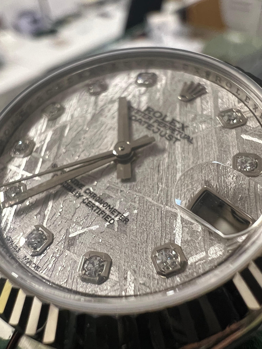 !RARE! Rolex 178274 Factory Meteorite Diamond Dial Box & Papers 31mm Oyster