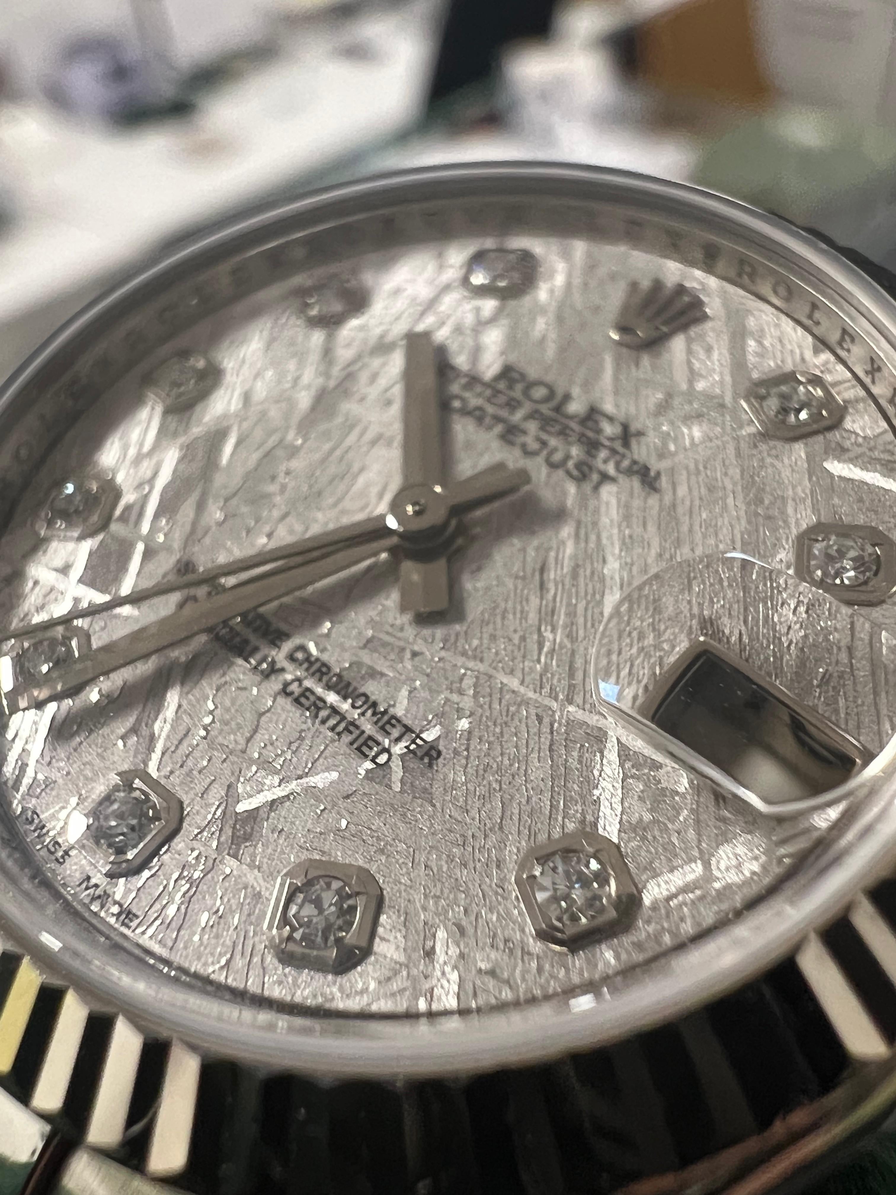 !RARE! Rolex 178274 Factory Meteorite Diamond Dial Box & Papers 31mm Oyster