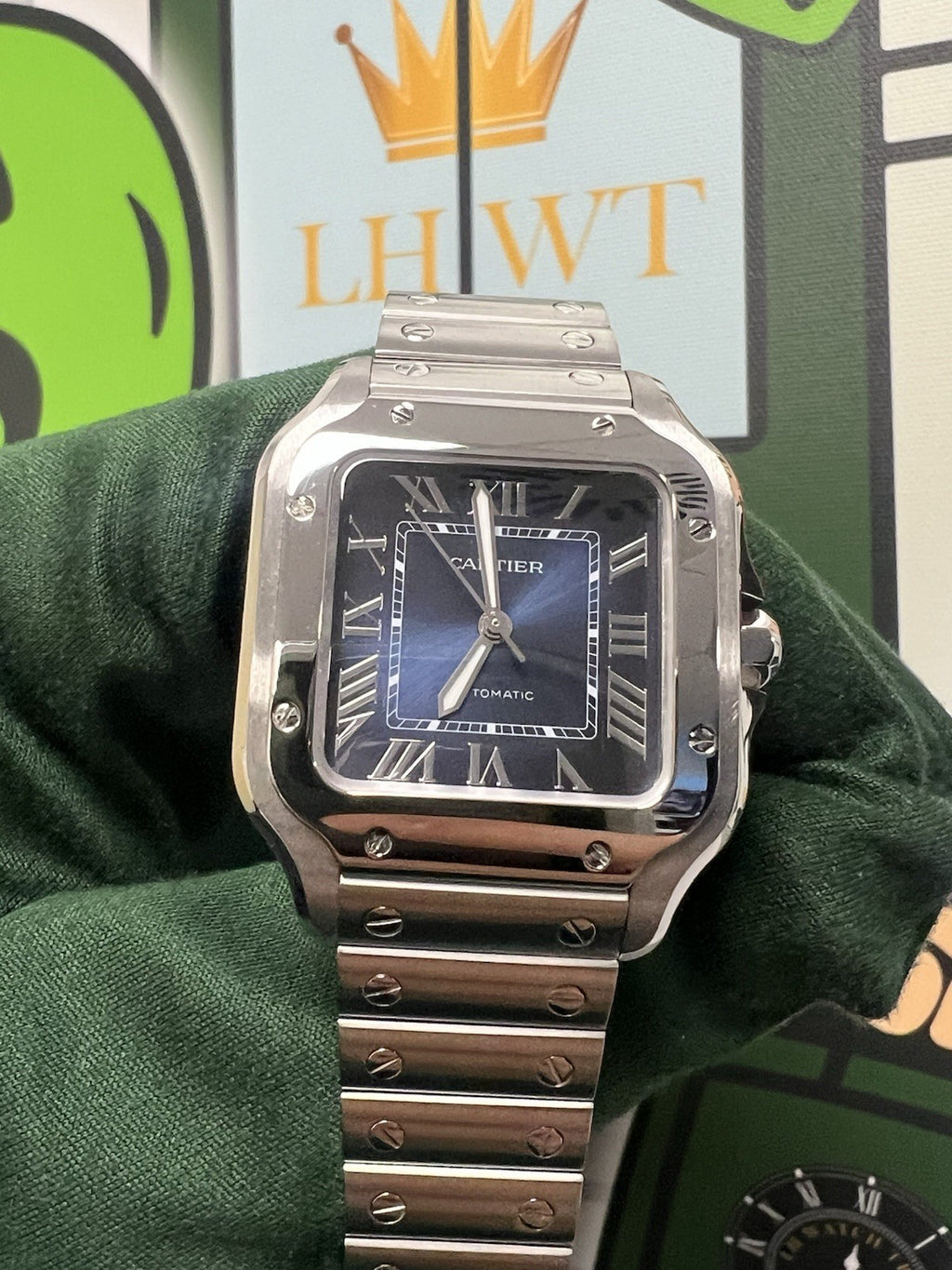 Cartier Santos De Cartier Blue Dial Medium WSSA0063 box & papers 2024 Steel