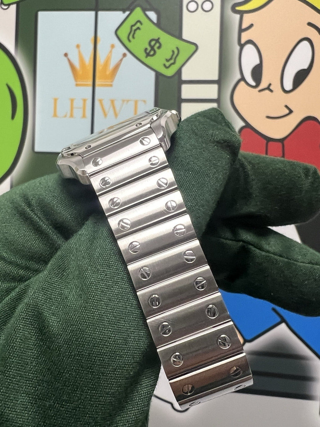 Cartier Santos De Cartier Blue Dial Medium WSSA0063 box & papers 2024 Steel