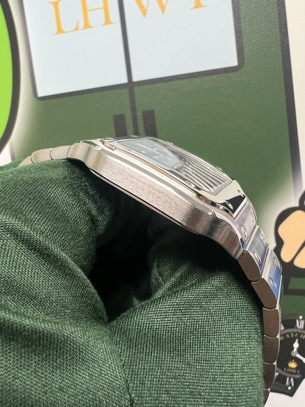 Cartier Santos De Cartier Blue Dial Medium WSSA0063 box & papers 2024 Steel