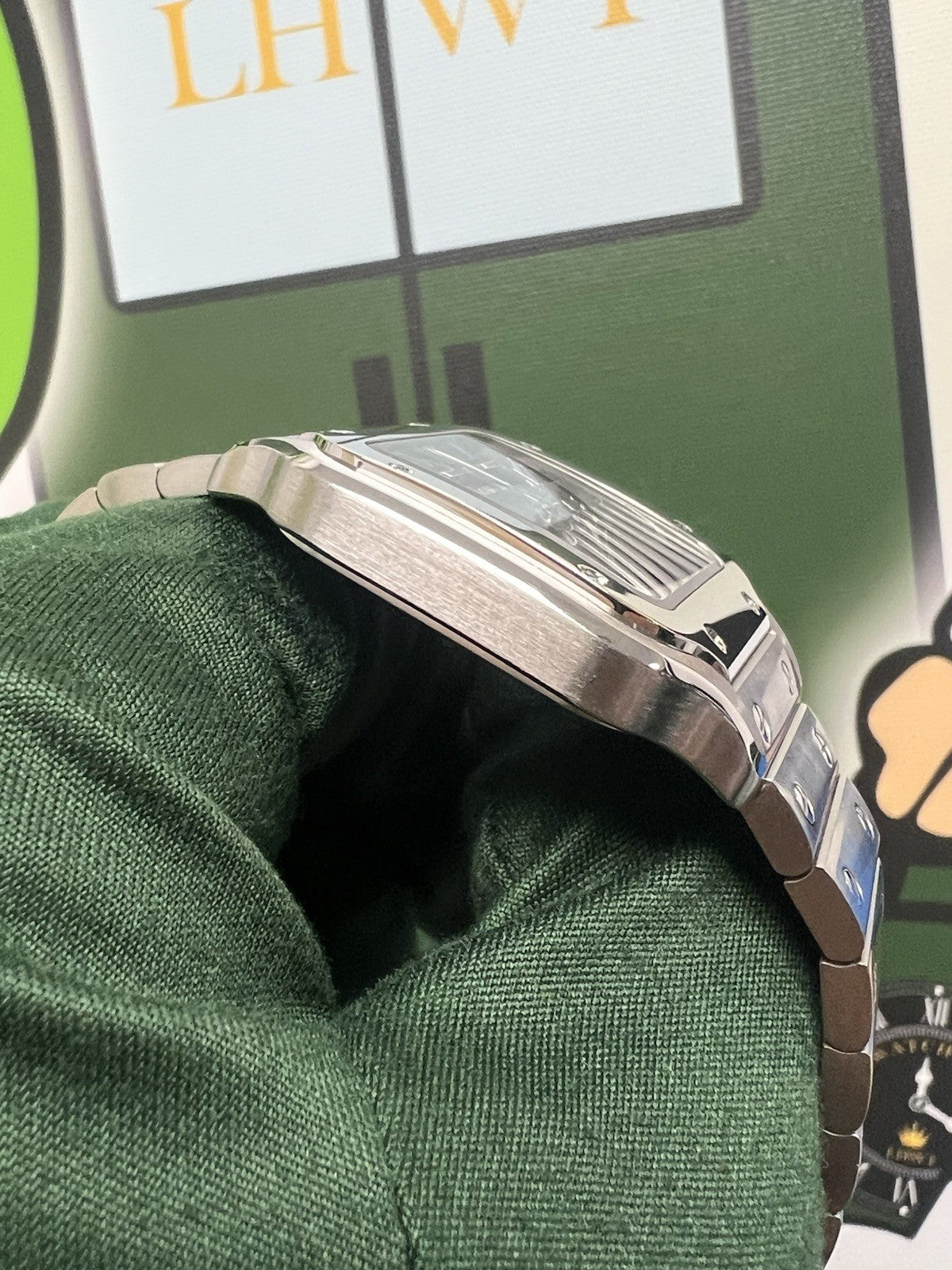 Cartier Santos De Cartier Blue Dial Medium WSSA0063 box & papers 2024 Steel