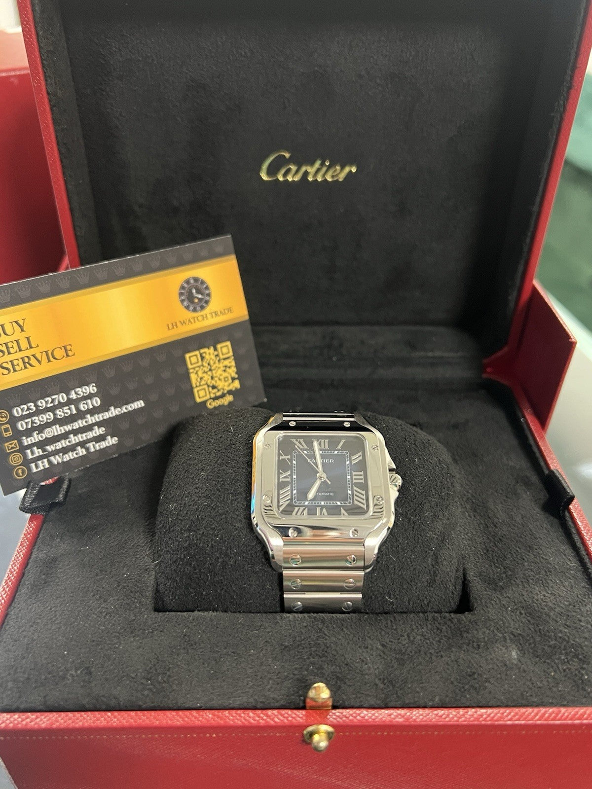 Cartier Santos De Cartier Blue Dial Medium WSSA0063 box & papers 2024 Steel