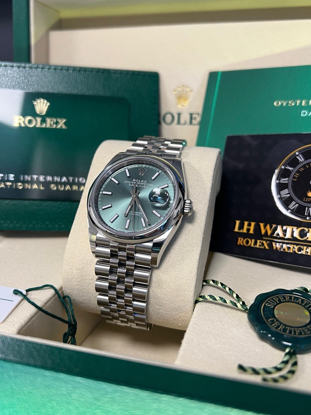 Rolex Datejust Mint Green Jubilee 2026 Watch - 126200-0023 Unworn New Full Set