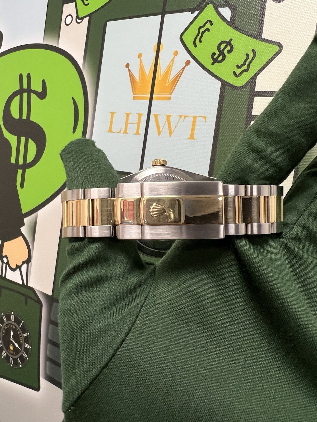 Rolex Champagne Skydweller Box & Papers 18ct Gold & Steel Lh Watch Trade 42mm