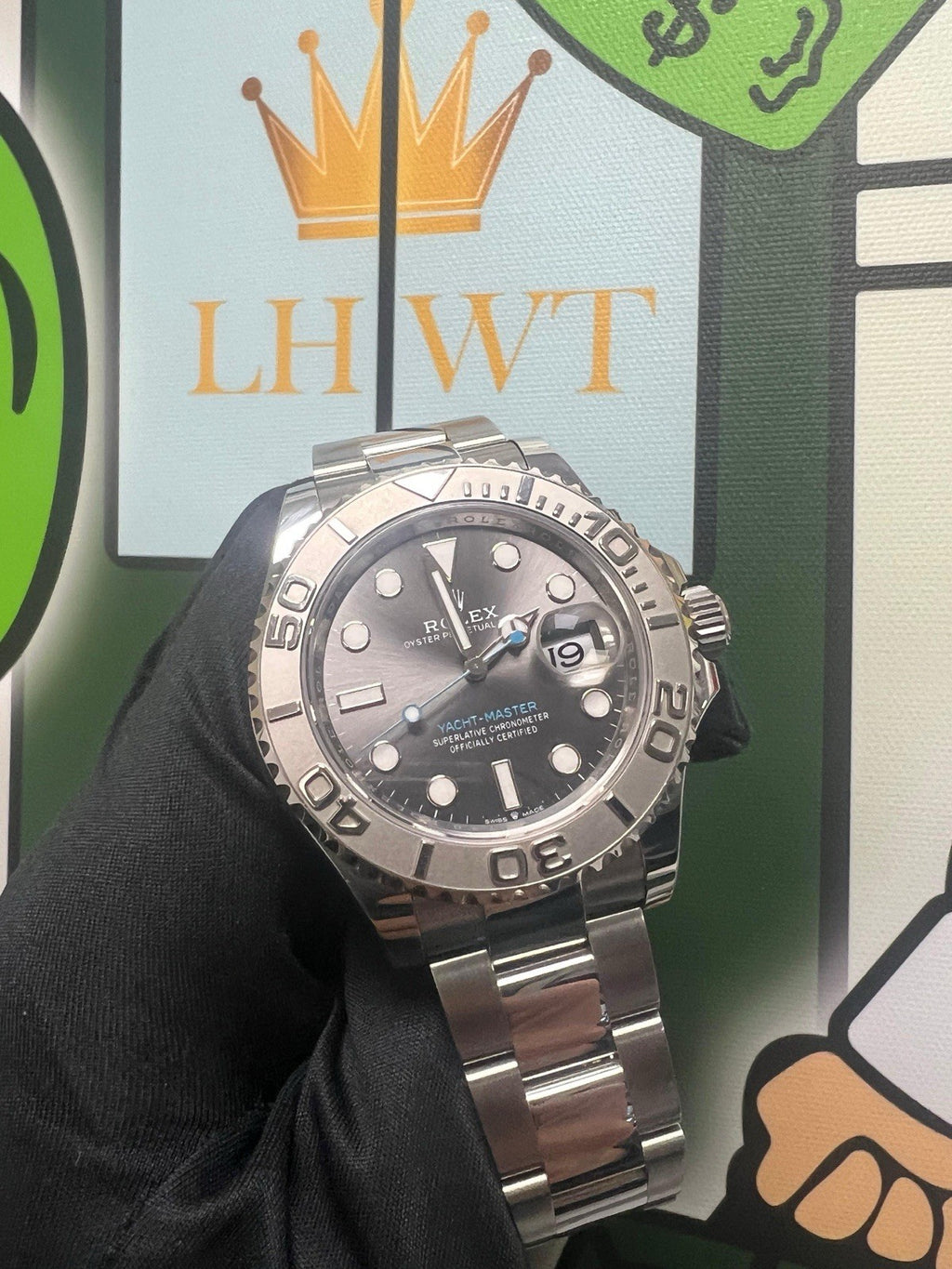 Rolex Yacht-Master 2024 Rhodium Men's Watch - 126622 Full Set Baby Blue Ticker