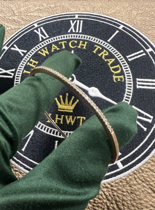 14ct Pink / Rose Gold 0.50ct Real Diamond Bangle Hallmarked