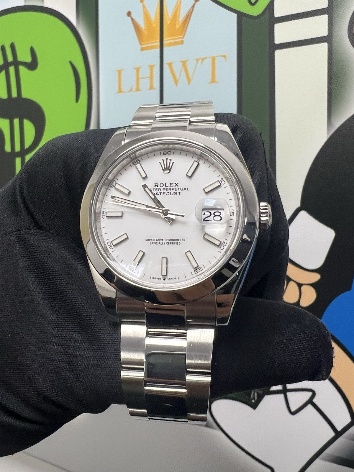 Rolex DateJust 41mm 126300 FRESHLY SERVICED ✔️ White Dial - Oyster Bracelet