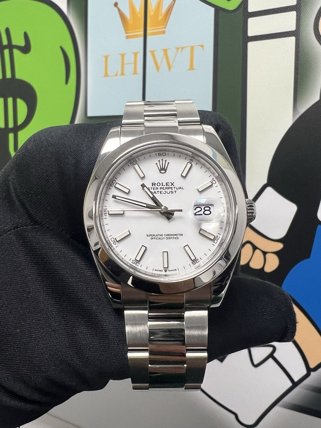 Rolex DateJust 41mm 126300 FRESHLY SERVICED ✔️ White Dial - Oyster Bracelet