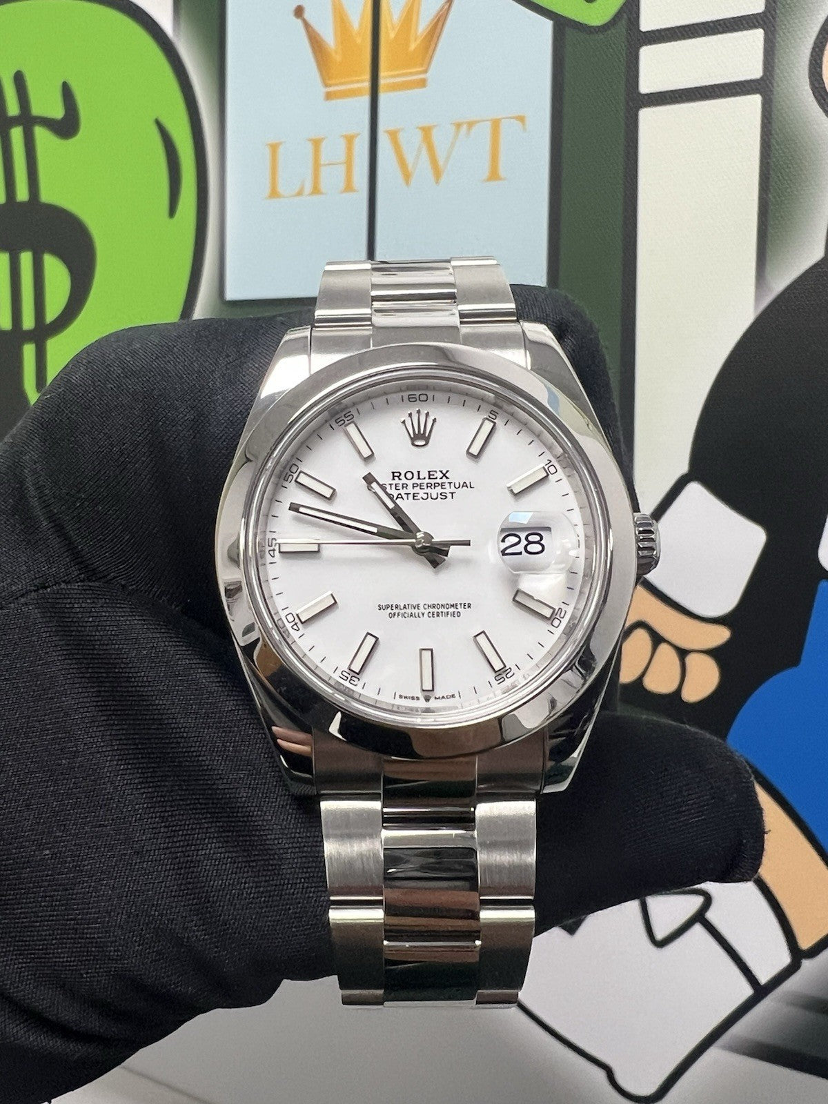 Rolex DateJust 41mm 126300 FRESHLY SERVICED ✔️ White Dial - Oyster Bracelet