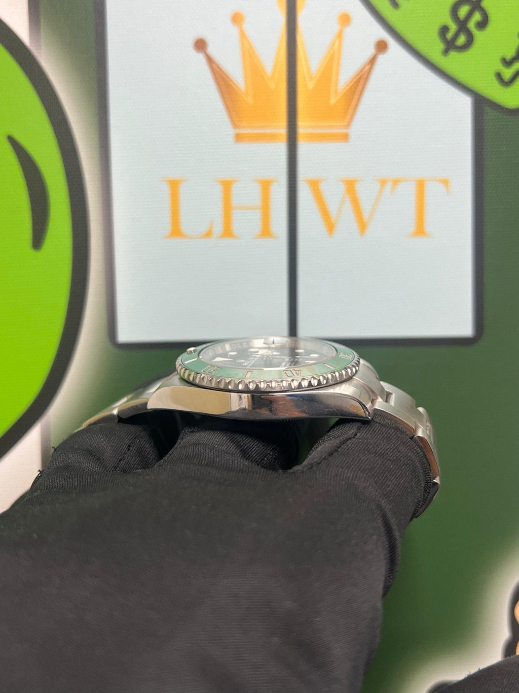 Rolex Submariner Green Hulk Mark iii 3 Stainless Steel Bracelet Watch 116610LV