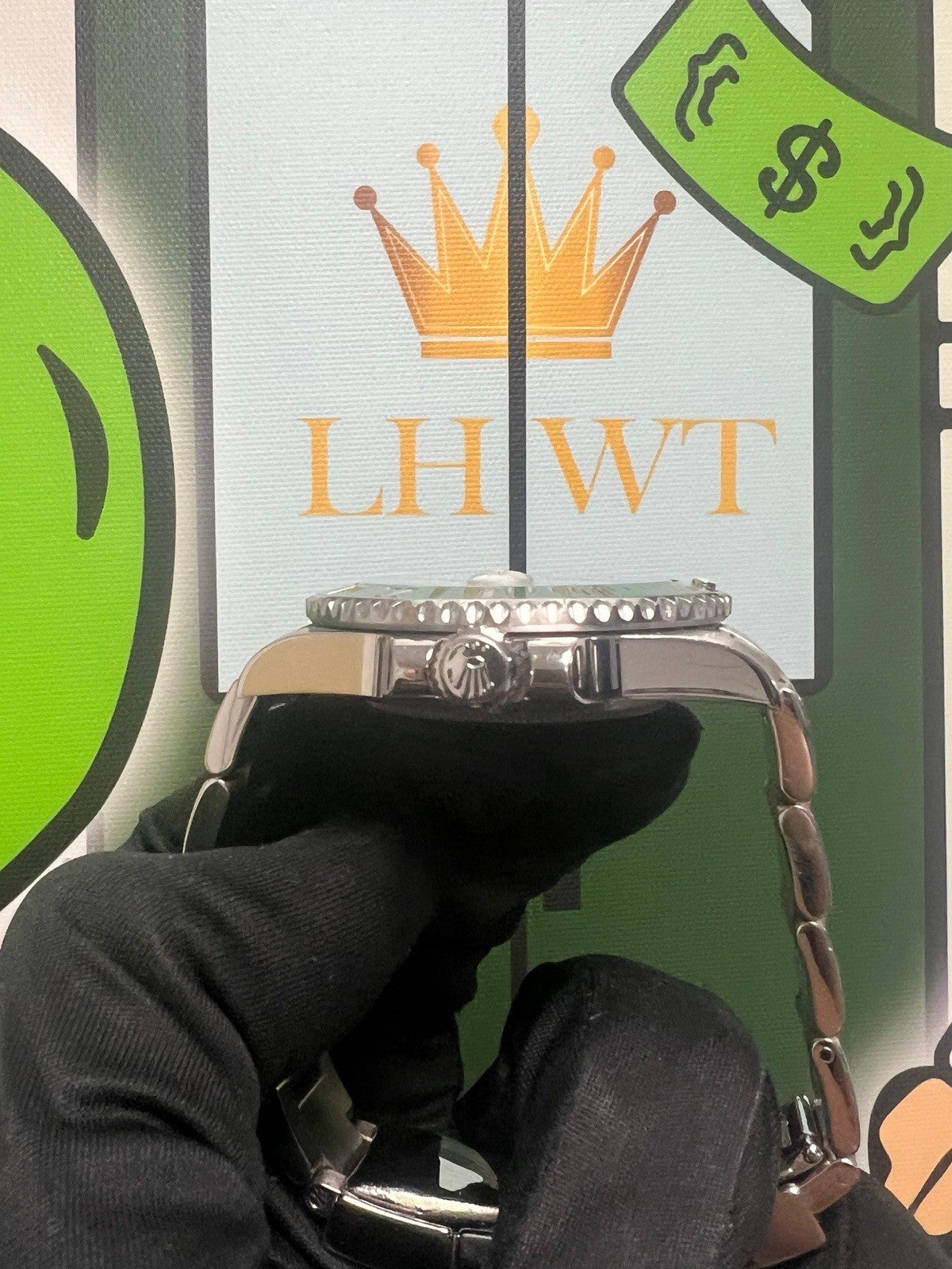 Rolex Submariner Green Hulk Mark iii 3 Stainless Steel Bracelet Watch 116610LV