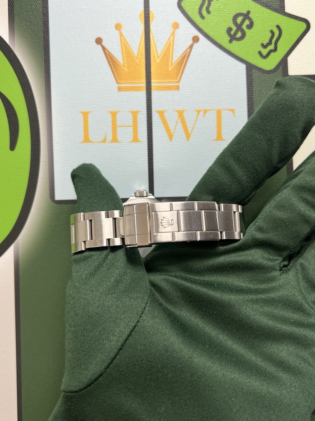 Rolex Submariner Rare Kermit V Serial Engraved Rehault Watch - 16610LV Full Set