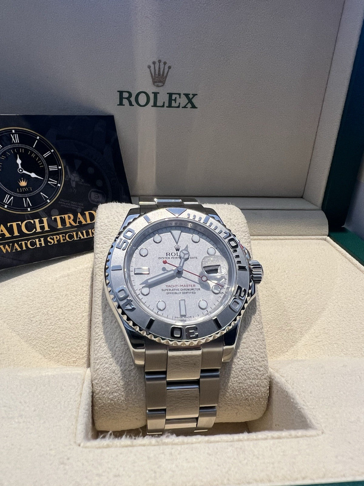 Rolex YachtMaster 16622 Engraved Rehault 40mm Platinum