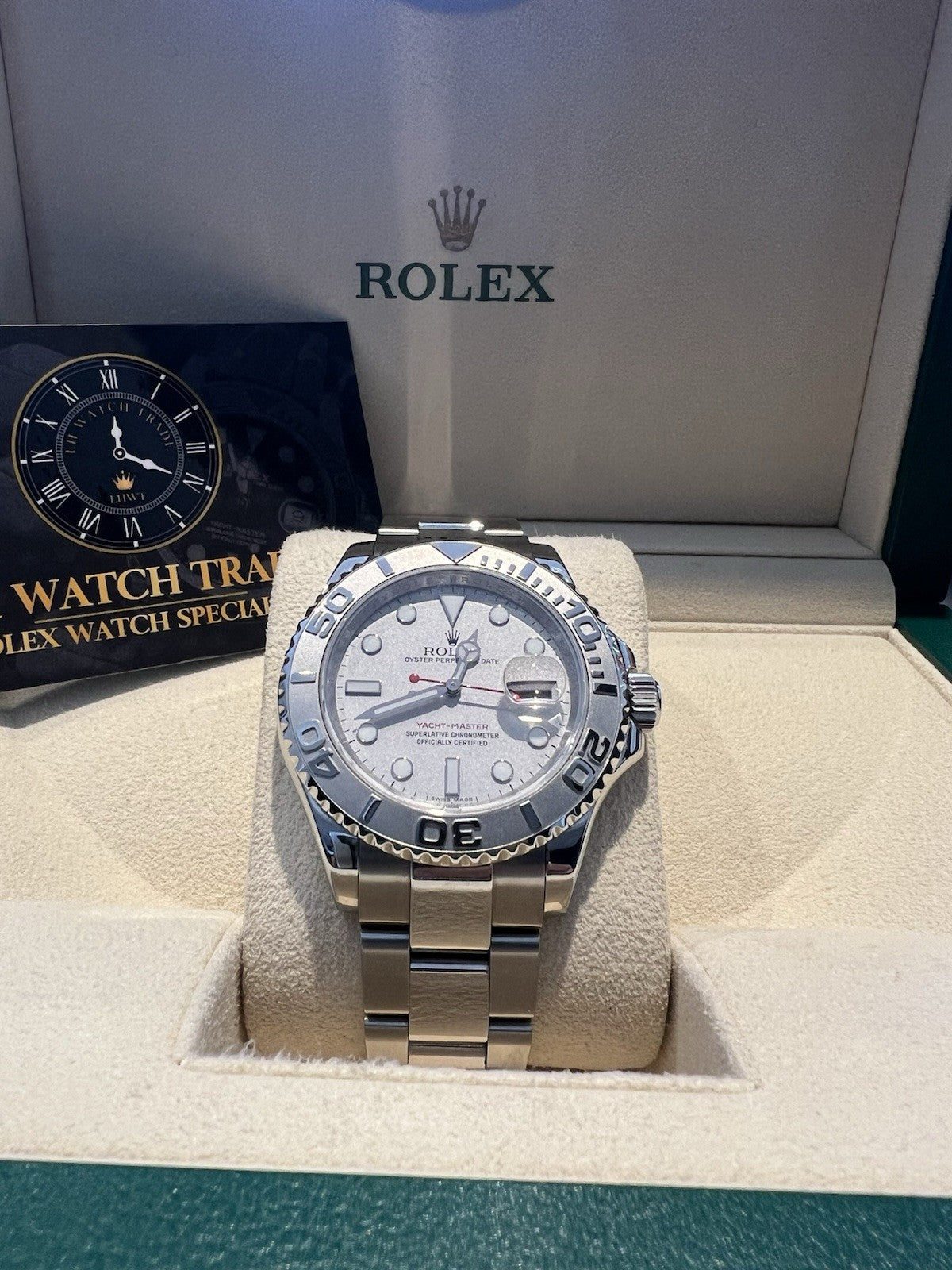 Rolex YachtMaster 16622 Engraved Rehault 40mm Platinum