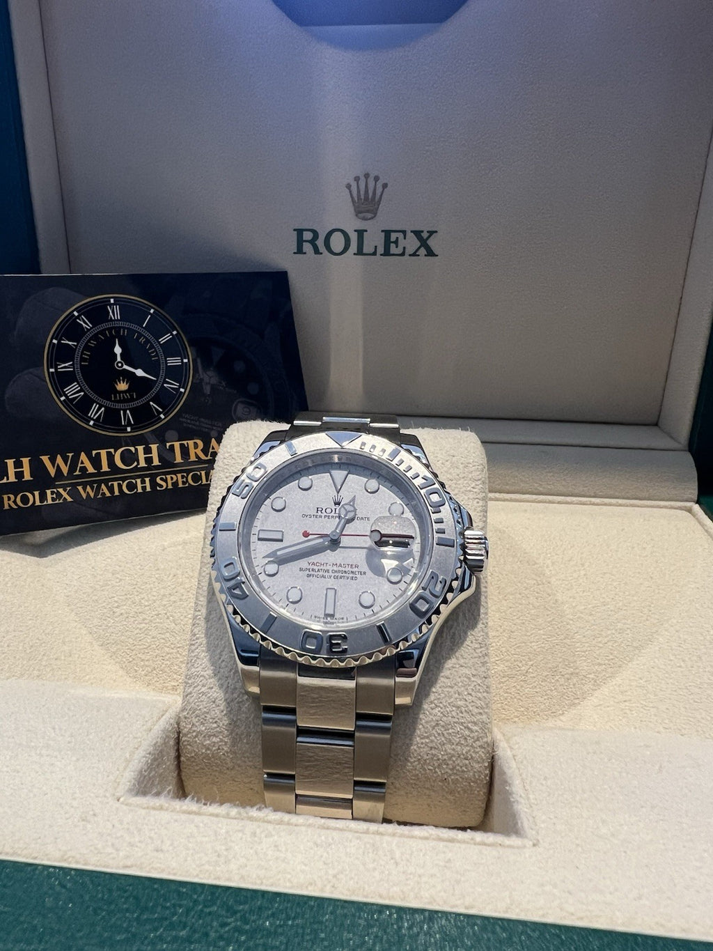 Rolex YachtMaster 16622 Engraved Rehault 40mm Platinum