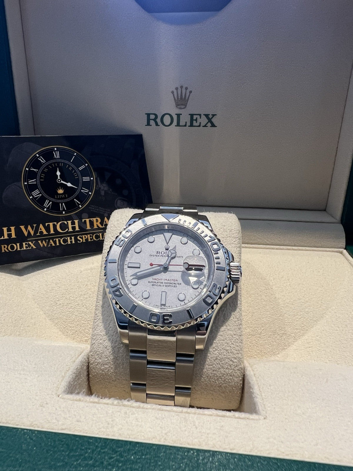 Rolex YachtMaster 16622 Engraved Rehault 40mm Platinum