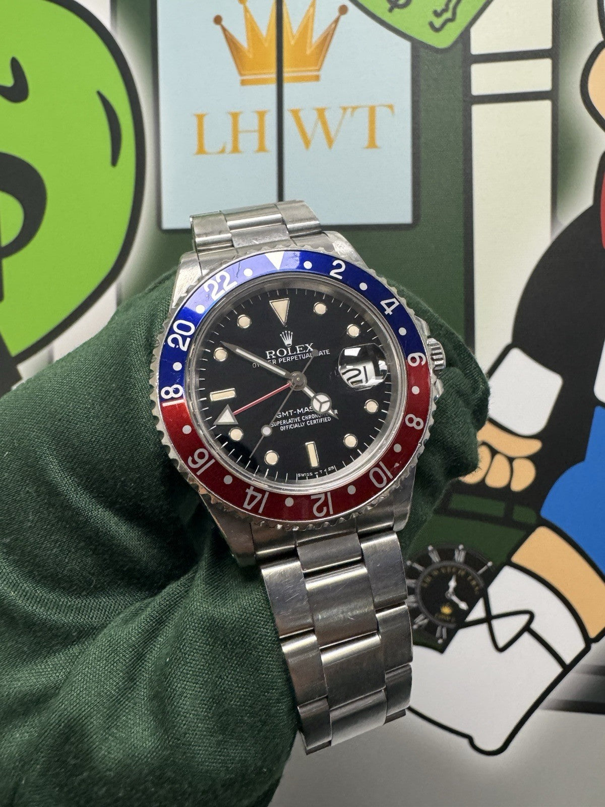 Rolex GMT-Master 16700 Watch Blue/Red Bezel Year 1989 Lovely Set! Box & Papers
