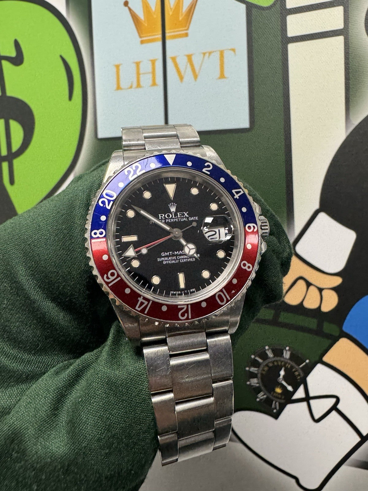 Rolex GMT-Master 16700 Watch Blue/Red Bezel Year 1989 Lovely Set! Box & Papers