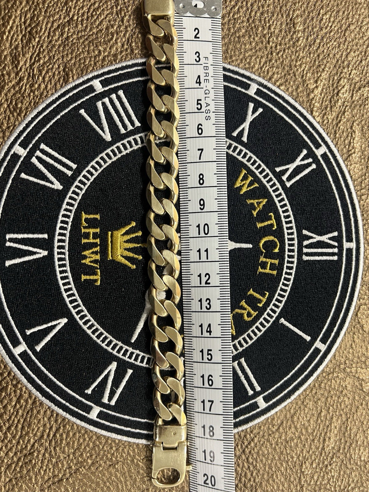 Solid Gold Curb Chain Bracelet 9ct Heavy