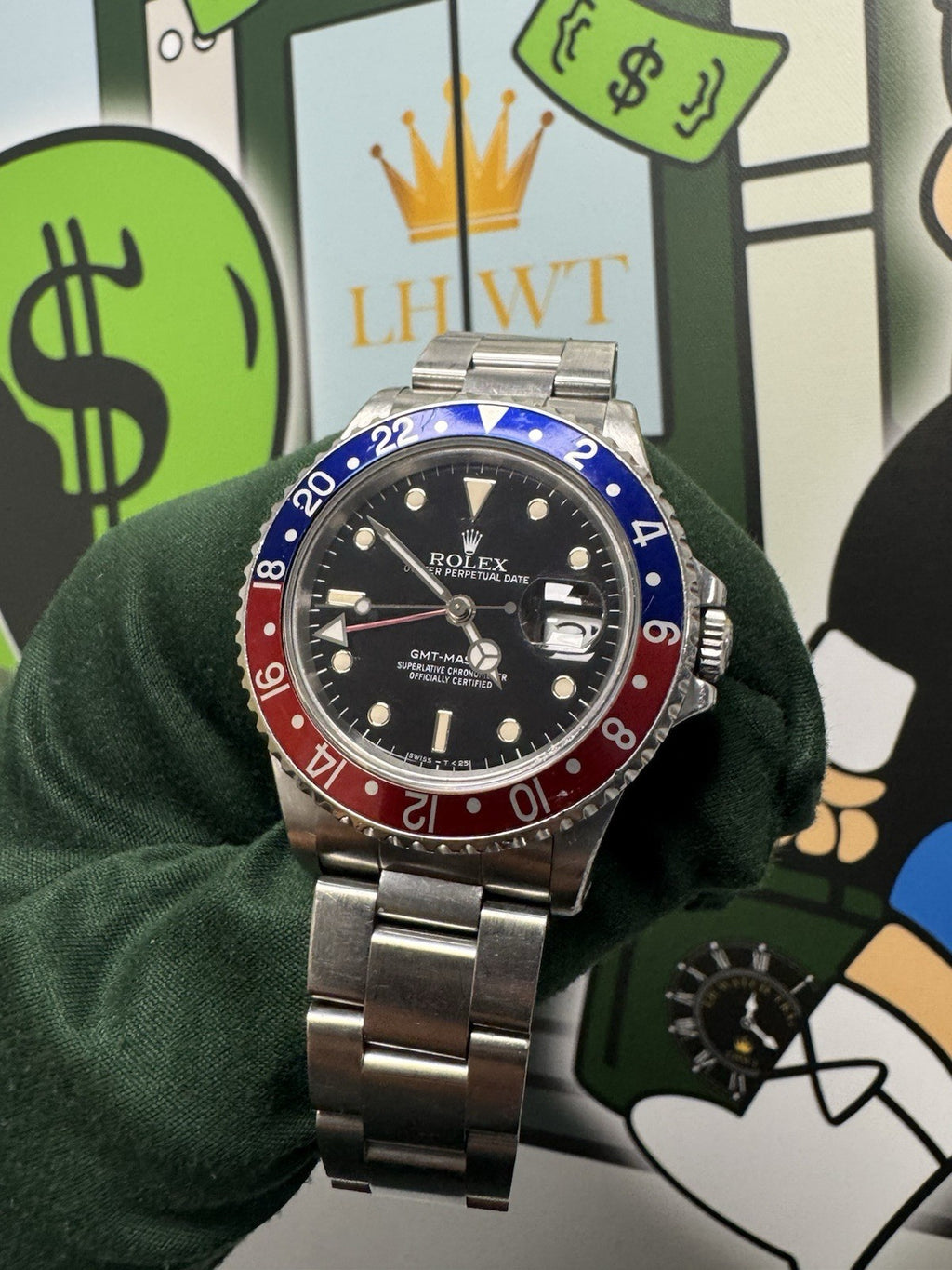 Rolex GMT-Master 16700 Watch Blue/Red Bezel Year 1989 Lovely Set! Box & Papers