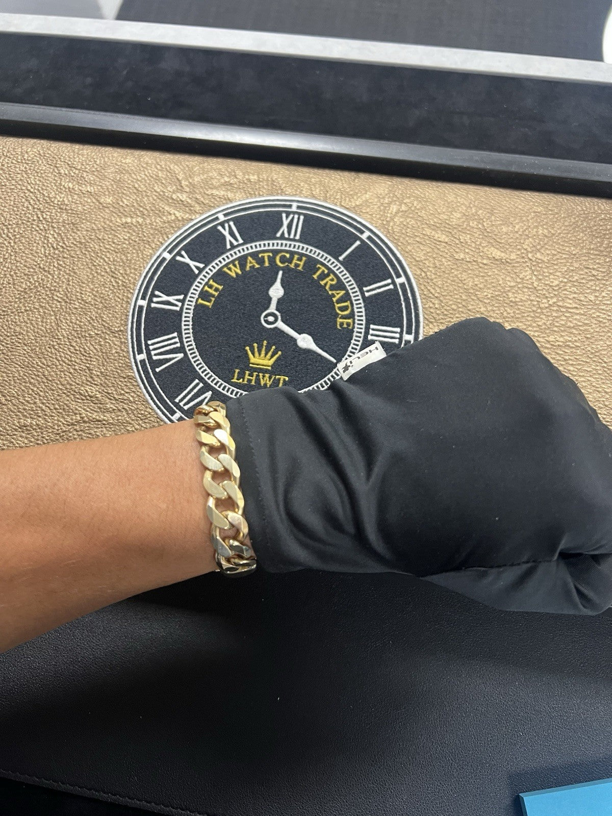 Solid Gold Curb Chain Bracelet 9ct Heavy