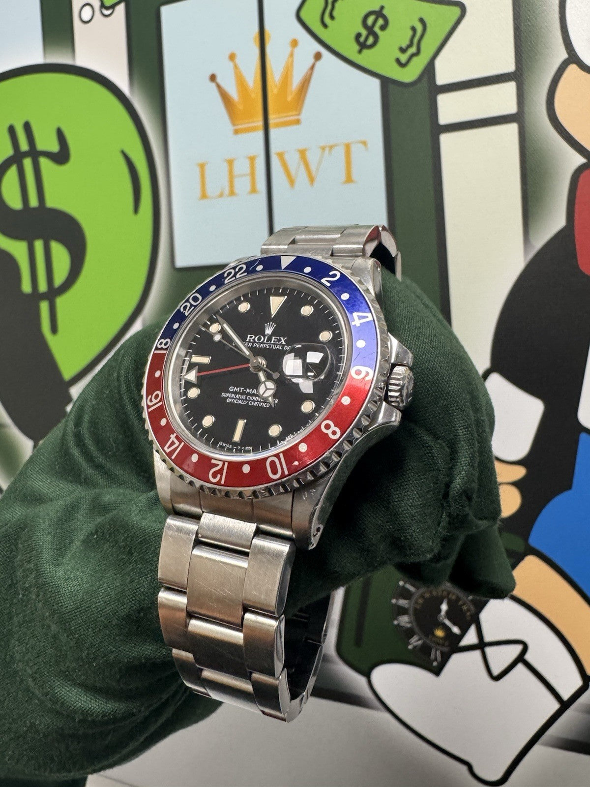 Rolex GMT-Master 16700 Watch Blue/Red Bezel Year 1989 Lovely Set! Box & Papers