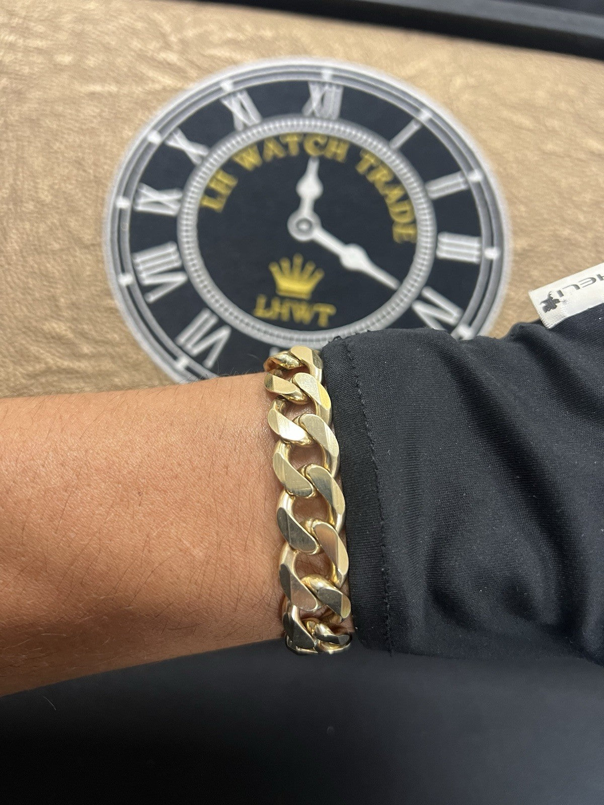 Solid Gold Curb Chain Bracelet 9ct Heavy