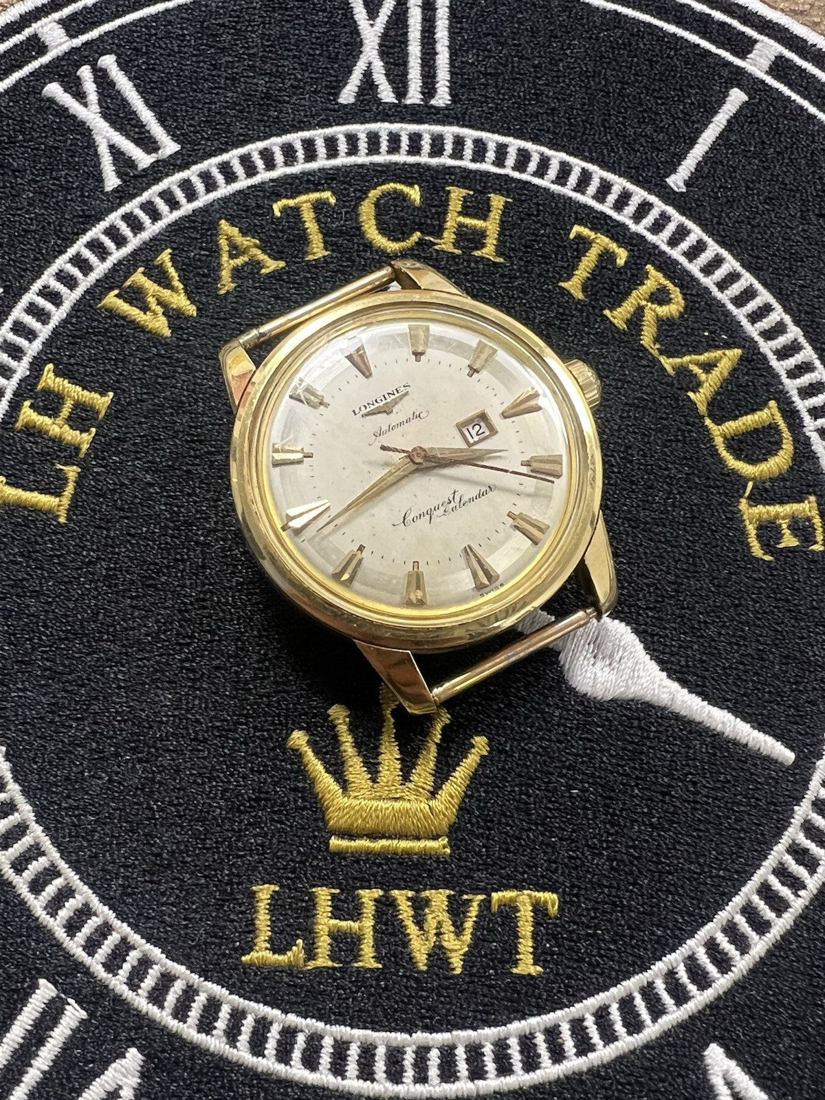 Longines Solid 18ct Gold Conquest Calendar Vintage