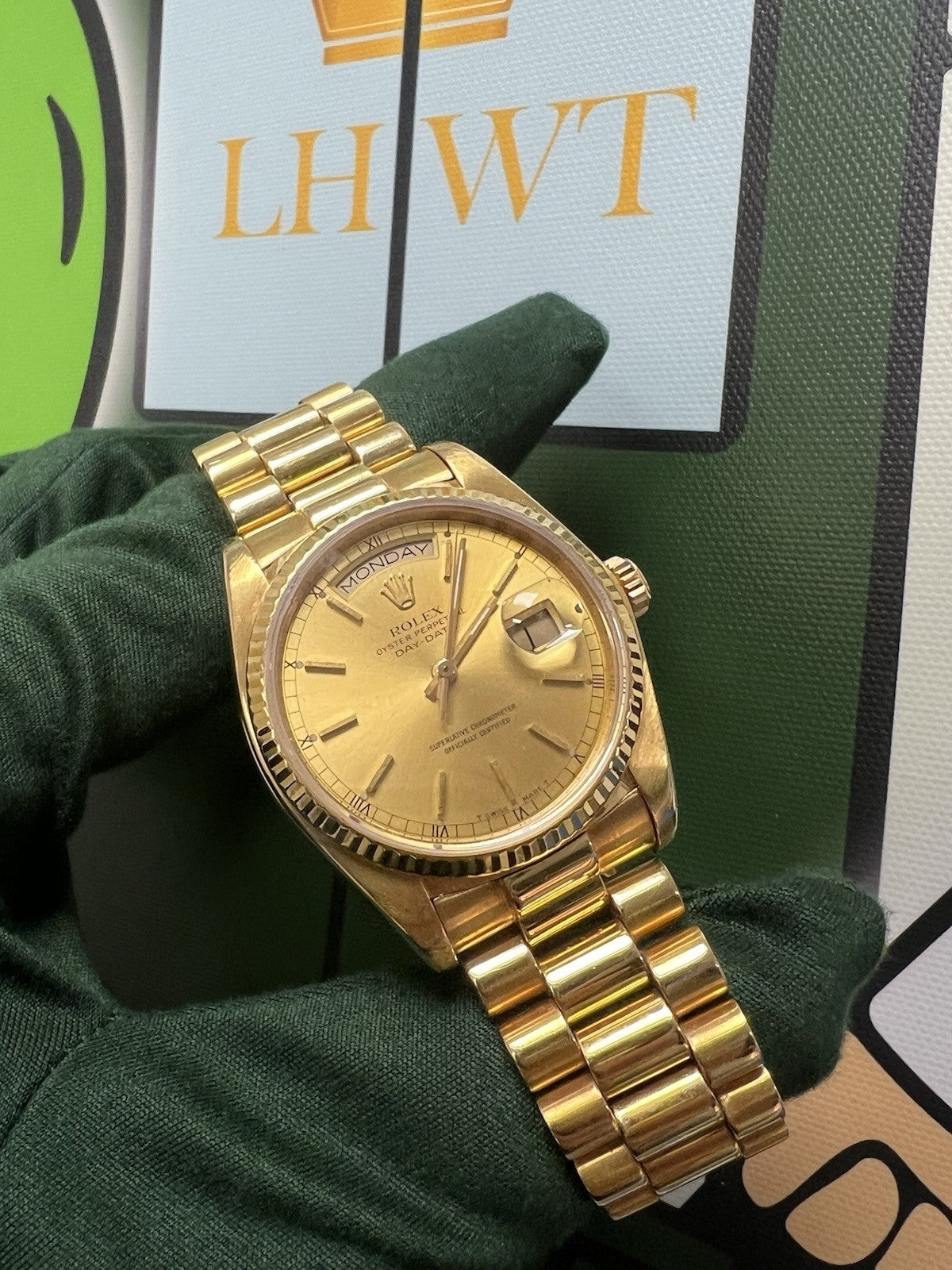 Rolex Day Date 36mm Yellow Gold Model- 18038 – Champagne Dial