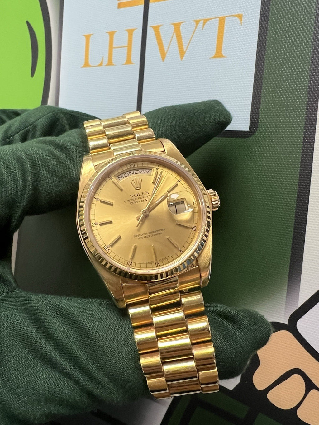 Rolex Day Date 36mm Yellow Gold Model- 18038 – Champagne Dial
