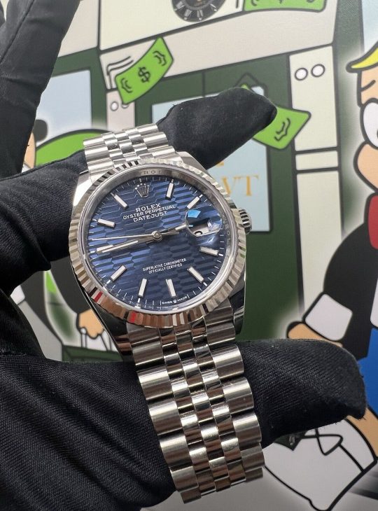 Rolex Blue Motif Dial 36mm Datejust