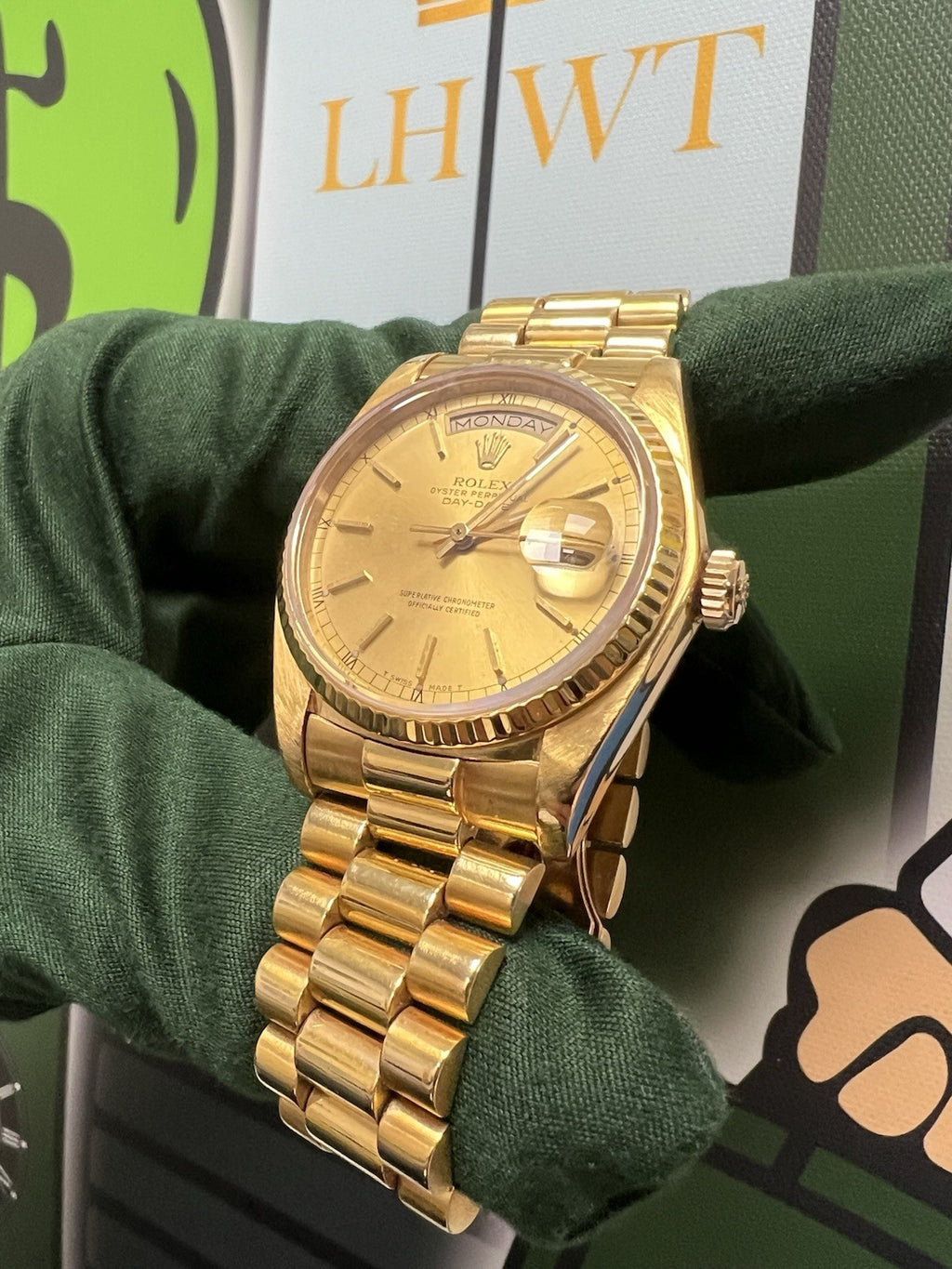 Rolex Day Date 36mm Yellow Gold Model- 18038 – Champagne Dial